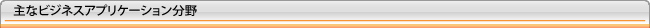 主なビジネスアプリケーション分野